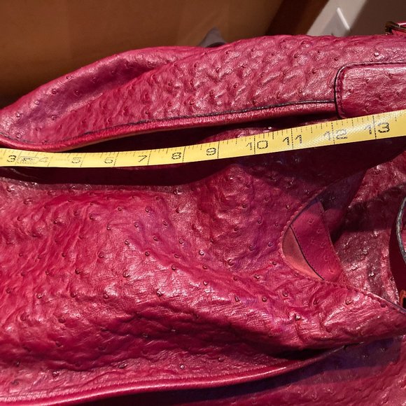 Rare Vintage Gucci Ostrich Leather Large Stirrup Hobo - Picture 6 of 10